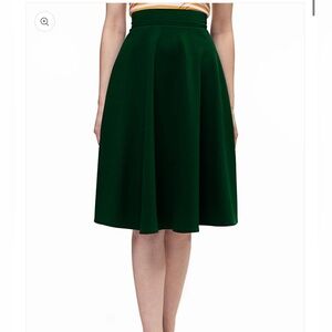 Retrolicious dark green Charlotte swing skirt - small